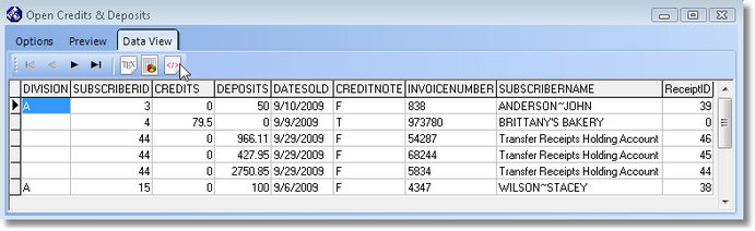 HelpFilesUnallocatedReceipts&CreditsReportDataView